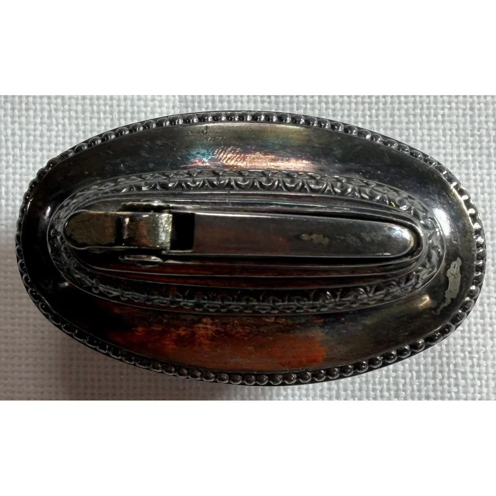 Vintage Ronson Queen Anne Table Lighter Silver Plate Mid Century Tobacciana